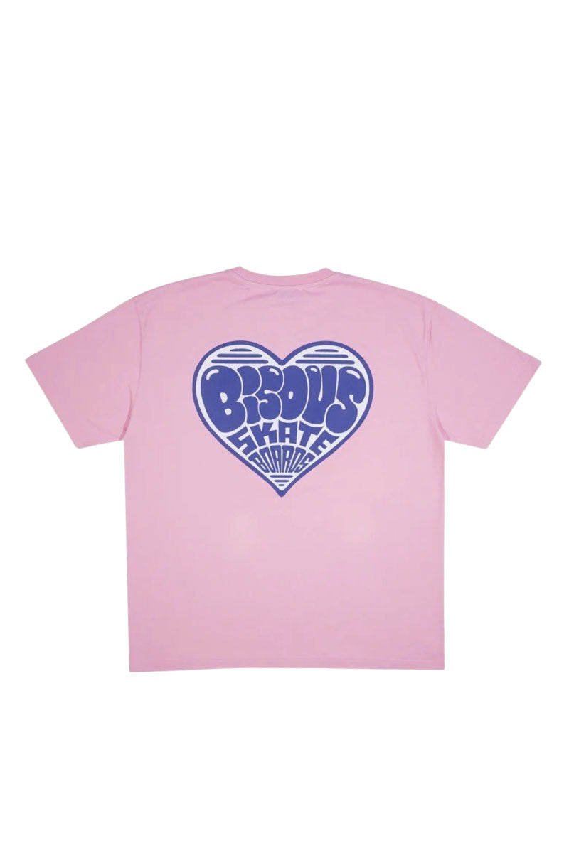 BISOUS SKATEBOARD T-SHIRT HEART Pink