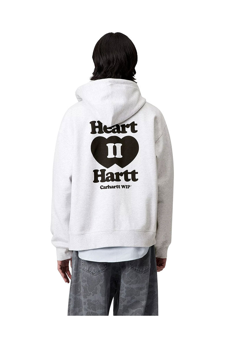 CARHARTT WIP HOODED HEART SWEAT JACKET Ash Heather