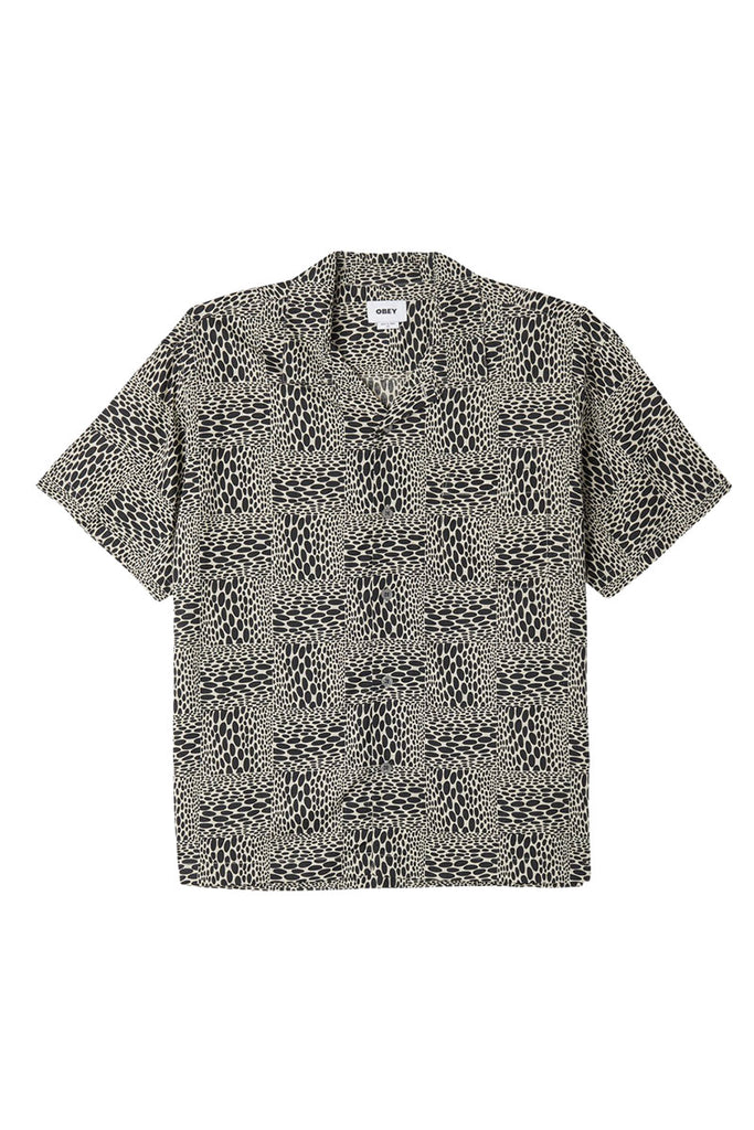 OBEY HOBART WOVEN SHIRT OYSTER Grey