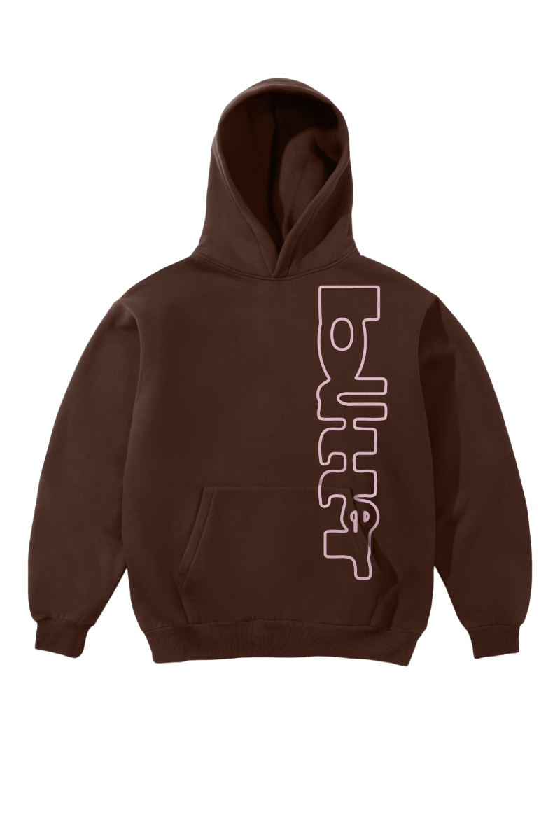 BUTTER WARPED PULLOVER HOODIE Dark Brown
