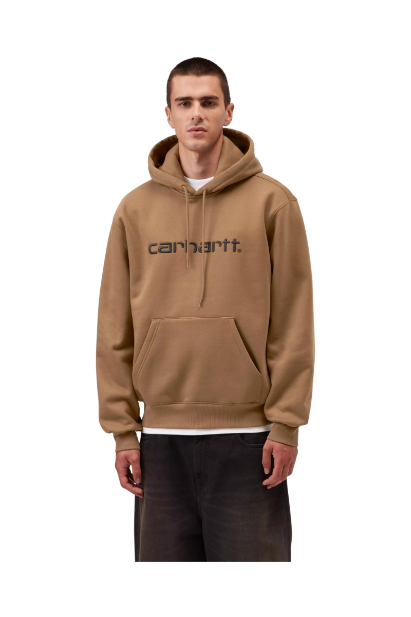 CARHARTT WIP HOODED CARHARTT SWEAT H Brown / Black