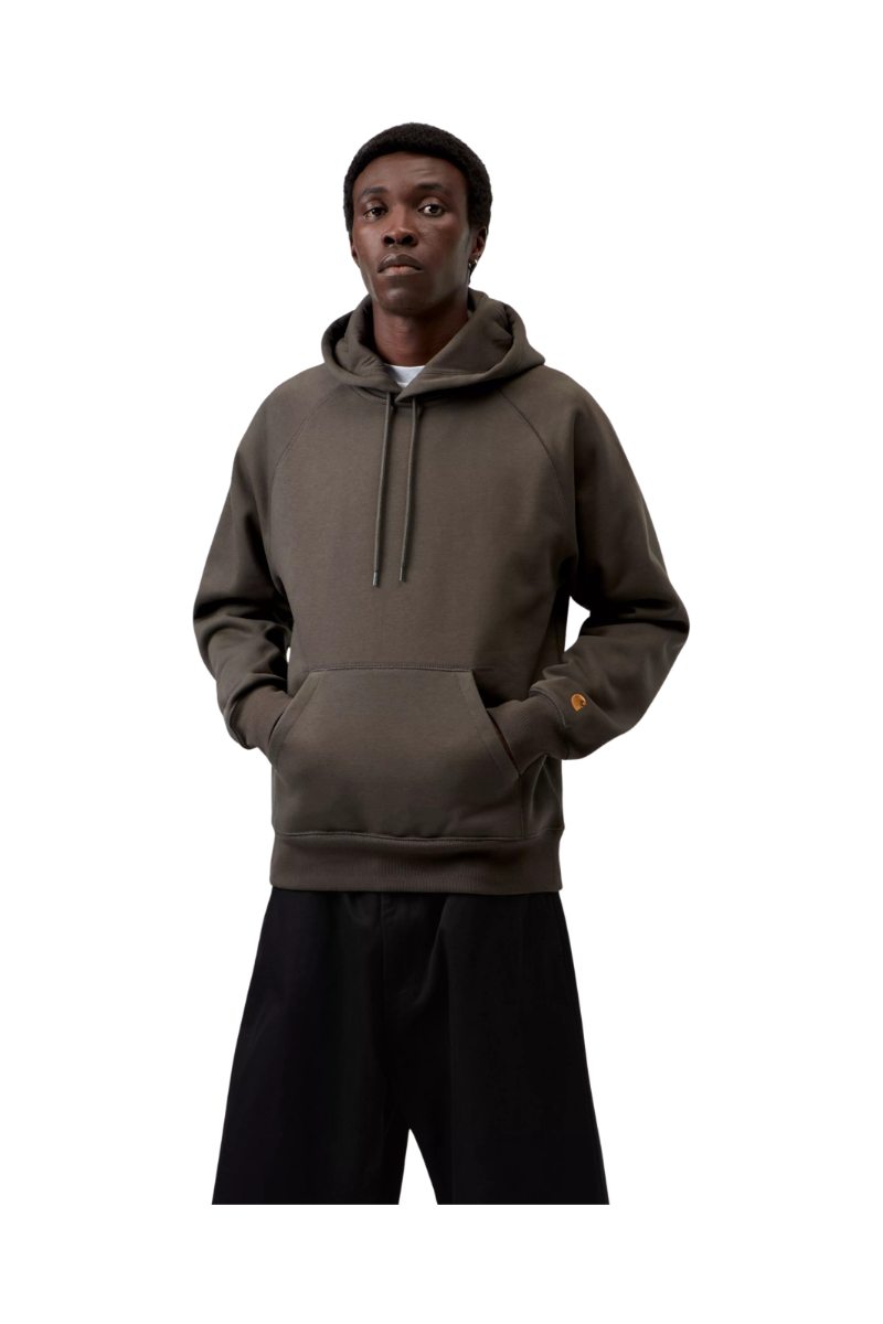 CARHARTT WIP CHASE HOODED SWEAT Shungite / Gold
