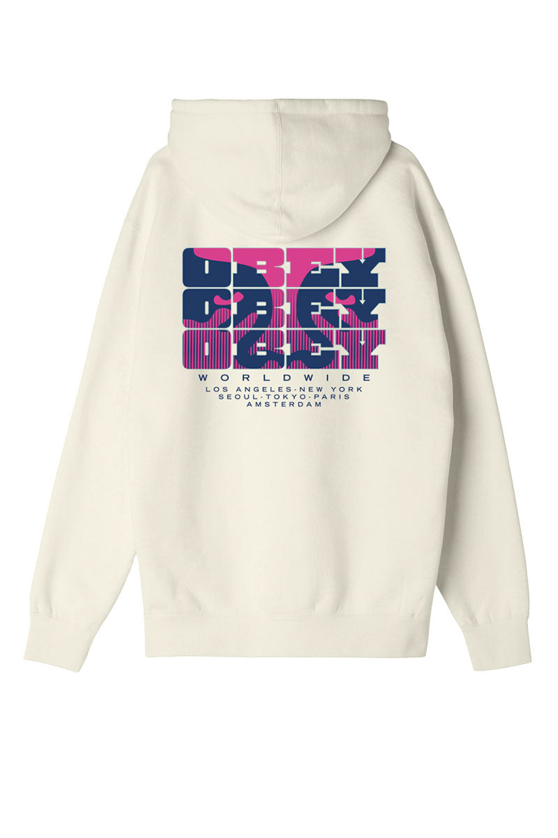 OBEY BRICK BY BRICK HOOD Unbleached