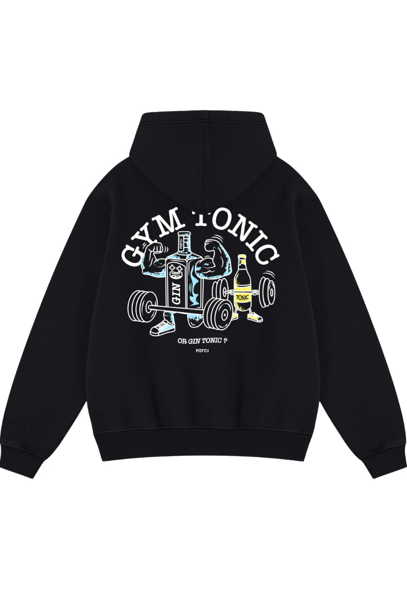 Sweat à capuche Farci Gym Tonic noir