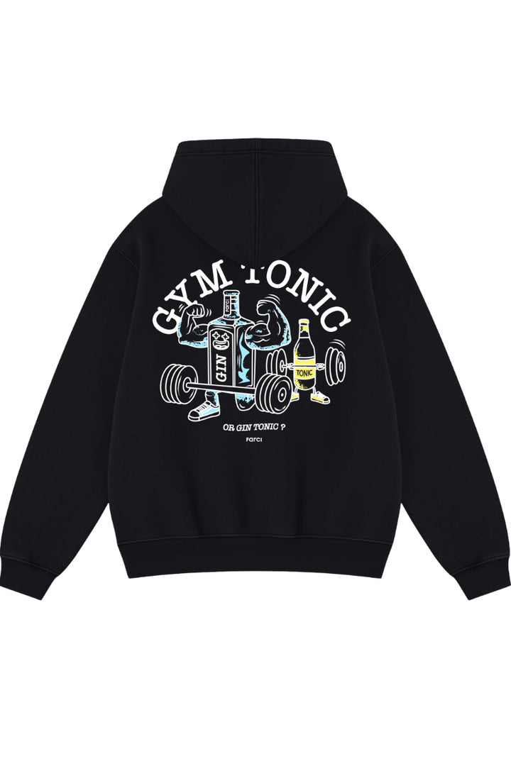Sweat à capuche Farci Gym Tonic noir