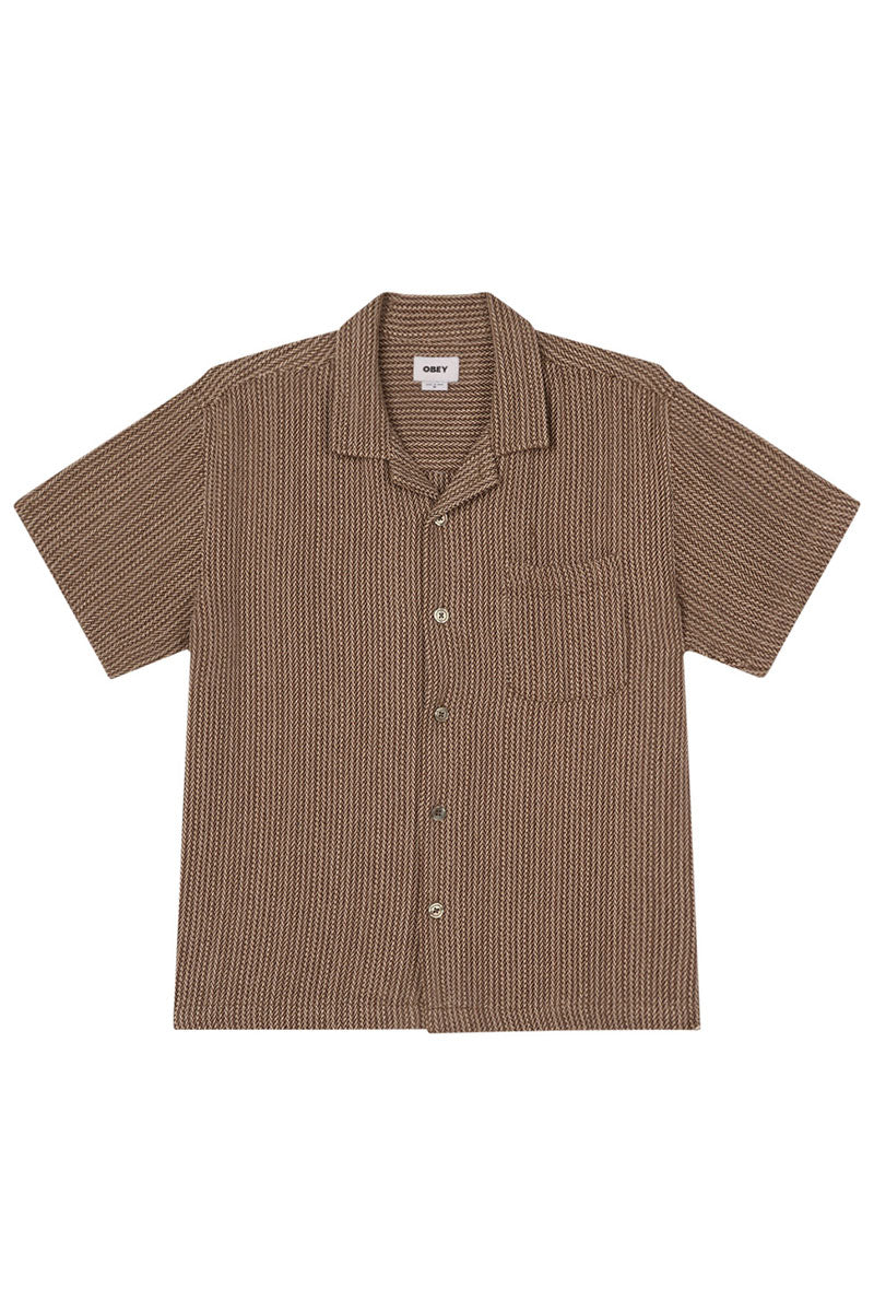 OBEY HORACE WOVEN SHIRT Unbleached