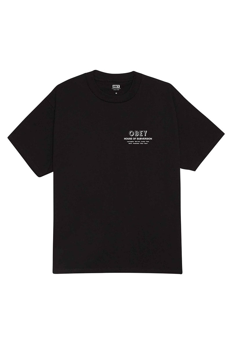 OBEY HOUSE OF SUBVERSION T-SHIRT Black