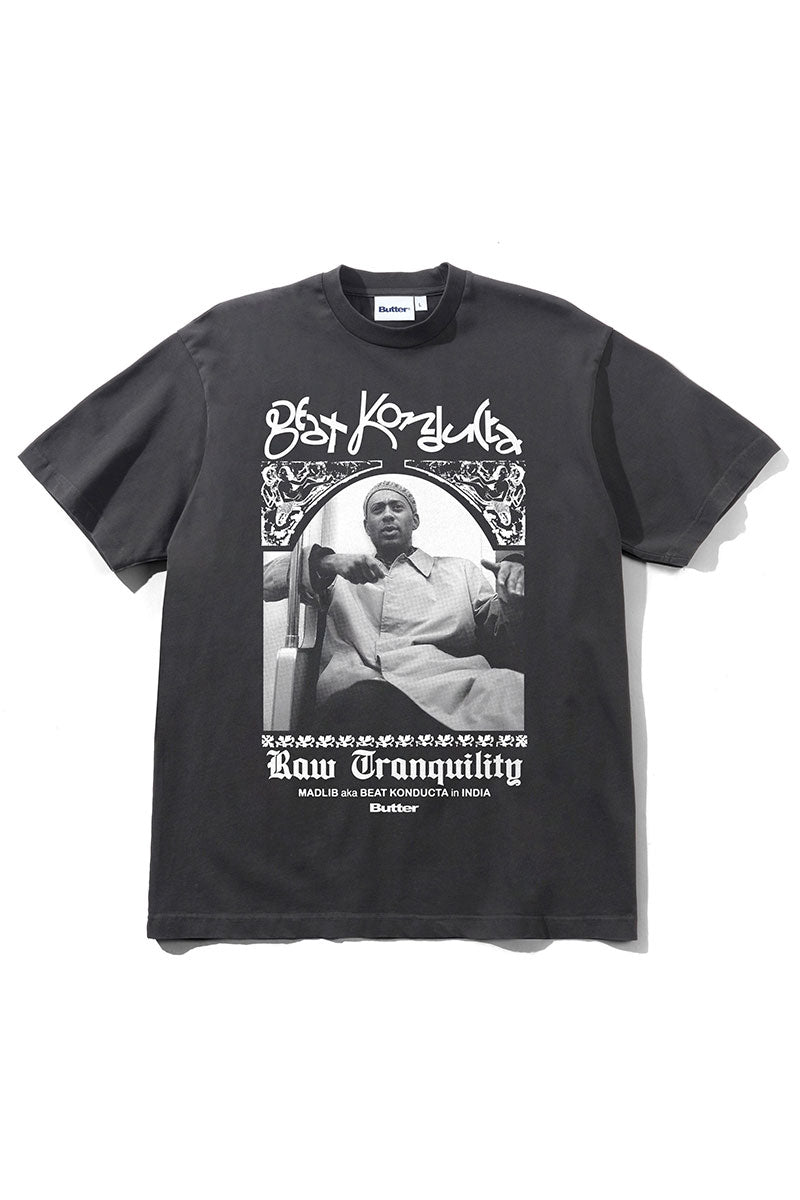 BUTTER x MADLIB INDIA T-SHIRT Washed Black