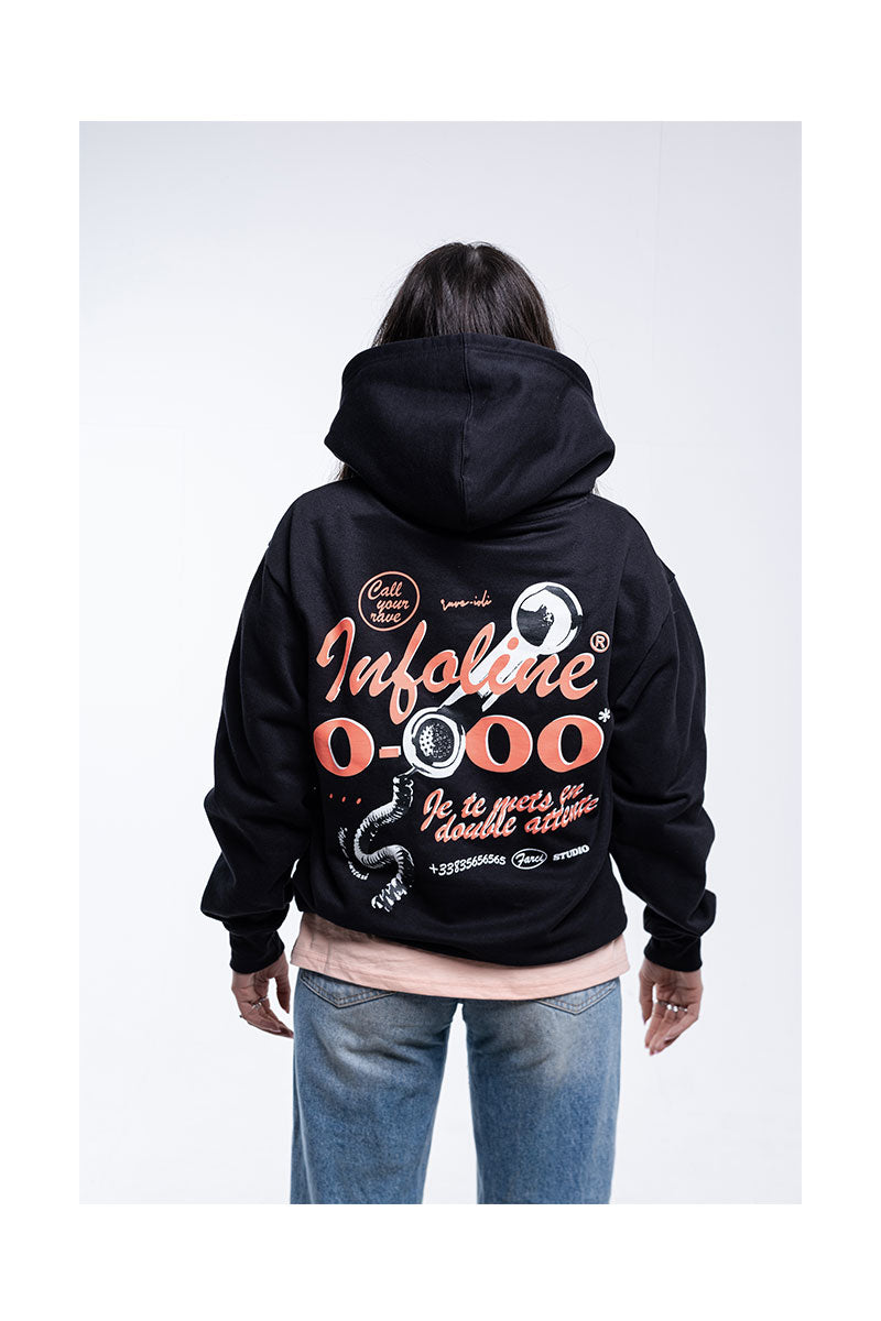 FARCI INFOLINE HOODIE Black