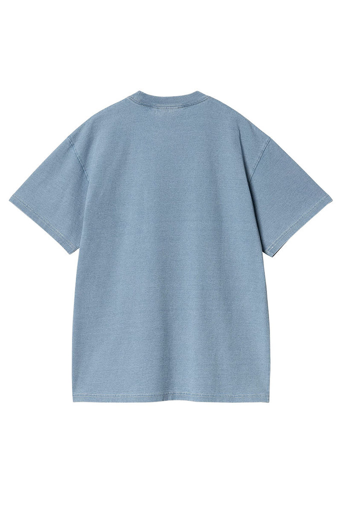 CARHARTT WIP INGO POCKET T-SHIRT Light Blue Garment Dyed