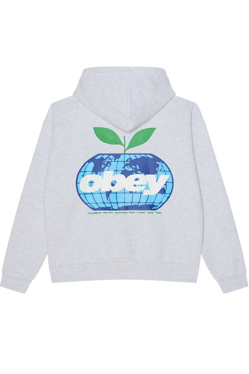OBEY INTERCONTINENTAL EXTRA-HEAVY HOOD Ash Grey