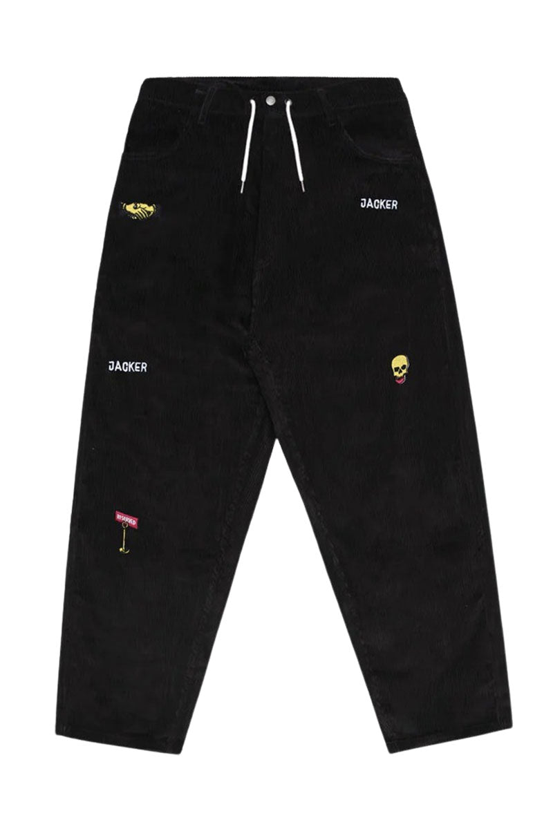 JACKER DEAL CORDUROY BAGGY PANT Black