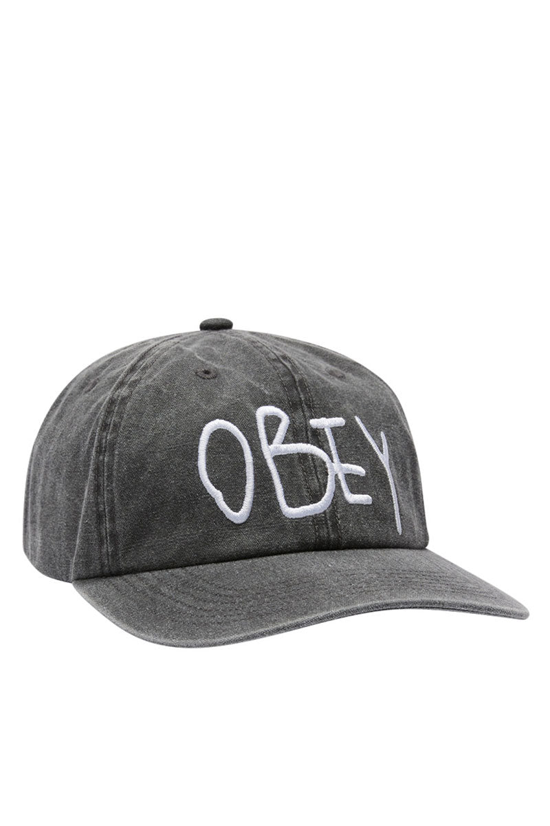 OBEY JOT 6 PANEL CAP VELCRO Pigment Black