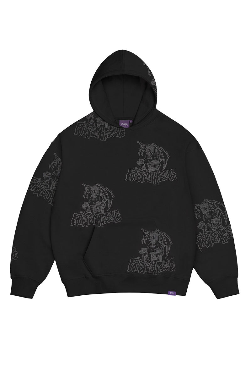 JACKER KAREN WASHED HOODIE Black