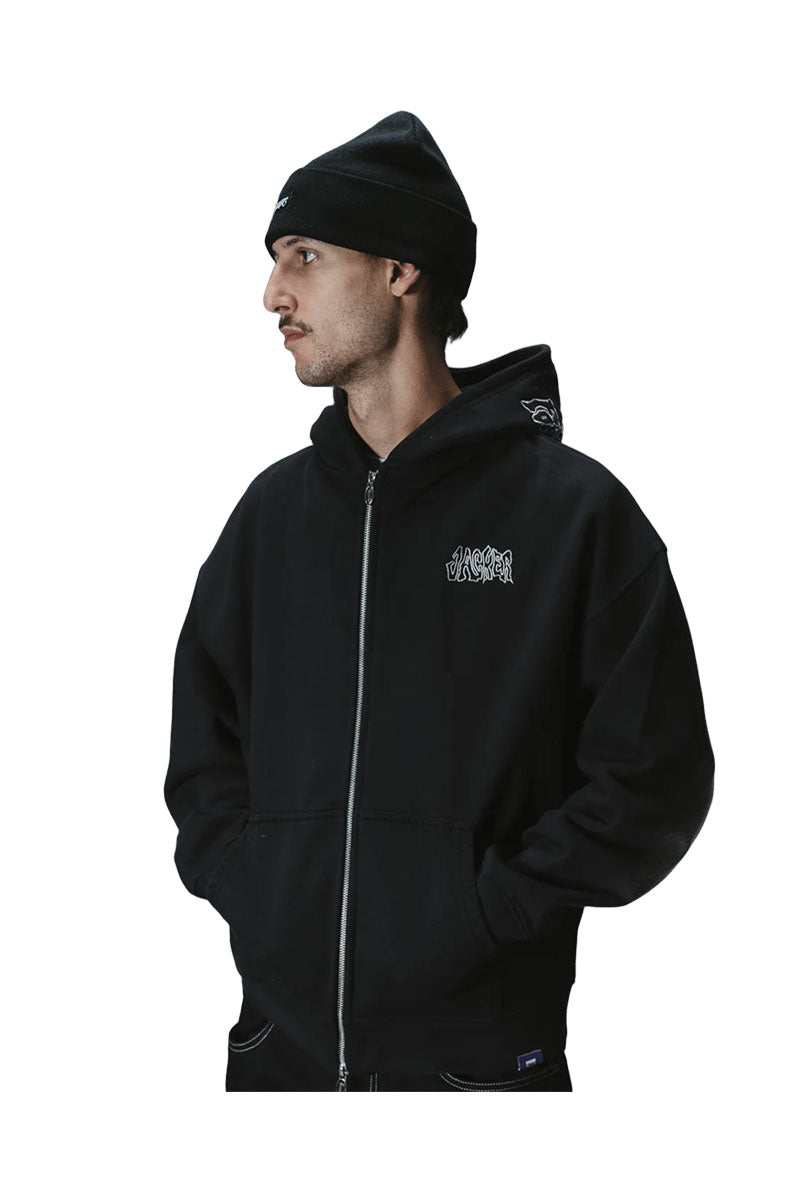 JACKER KAREN HOODIE ZIP Black
