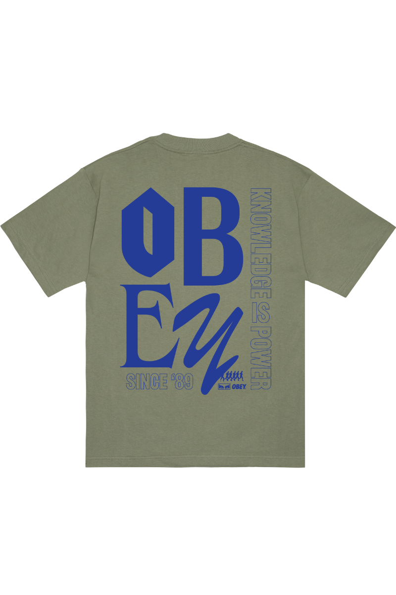 OBEY KNOWLEDGE T-SHIRT Desert Green