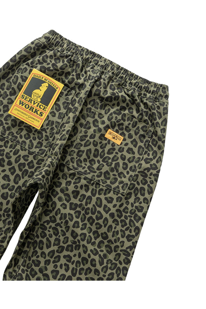 SERVICE WORKS LEOPARD CHEF PANT Green