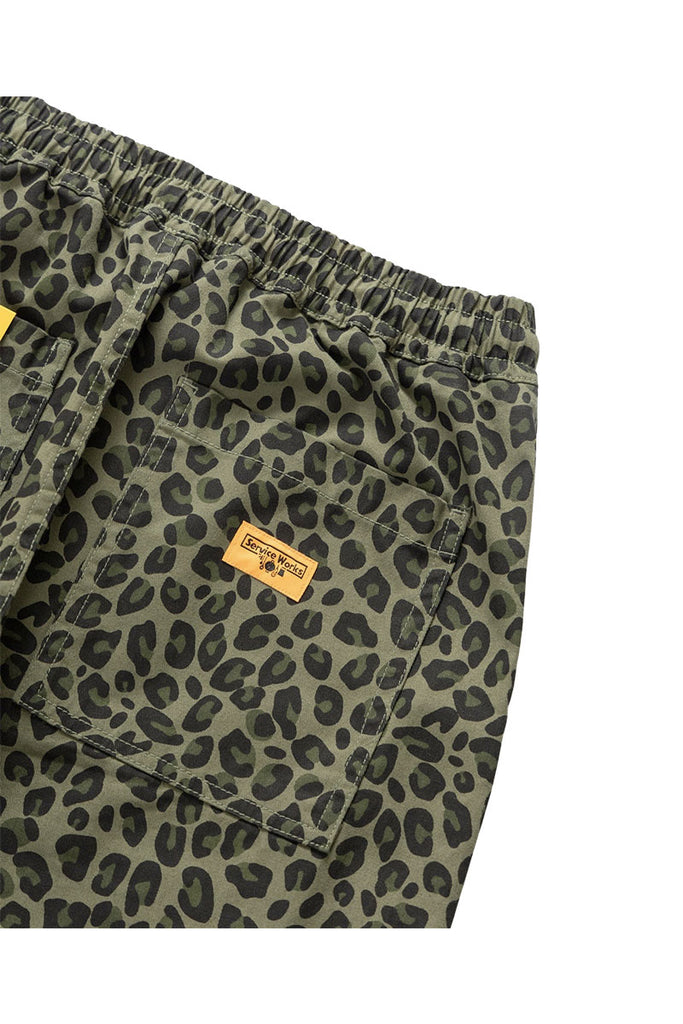 SERVICE WORKS LEOPARD CHEF PANT Green