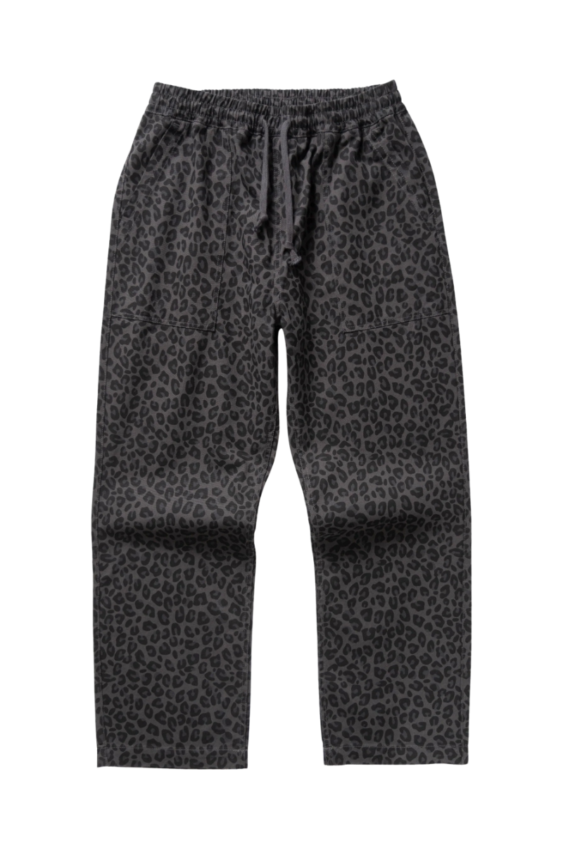 SERVICE WORKS PATTERNED EASY CHEF PANTS Black Leopard