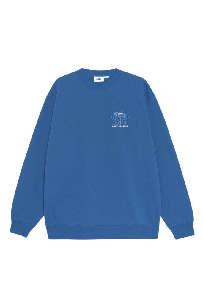 OBEY HOUSE OF OBEY RECORDS CREWNECK Limoges