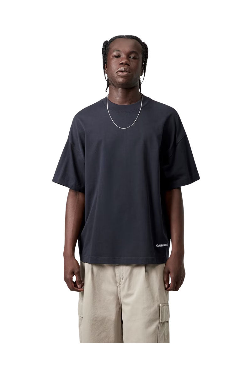 CARHARTT WIP LINK SCRIPT T-SHIRT Dark Navy / White