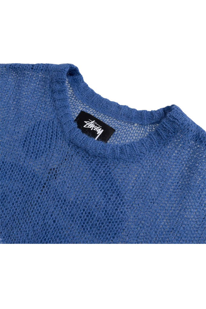 STUSSY S LOOSE KNIT SWEATER Blue