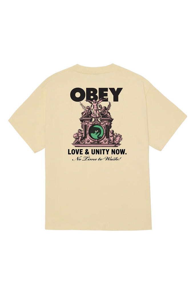 OBEY LOVE & UNITY NOW T-SHIRT Pale Yellow