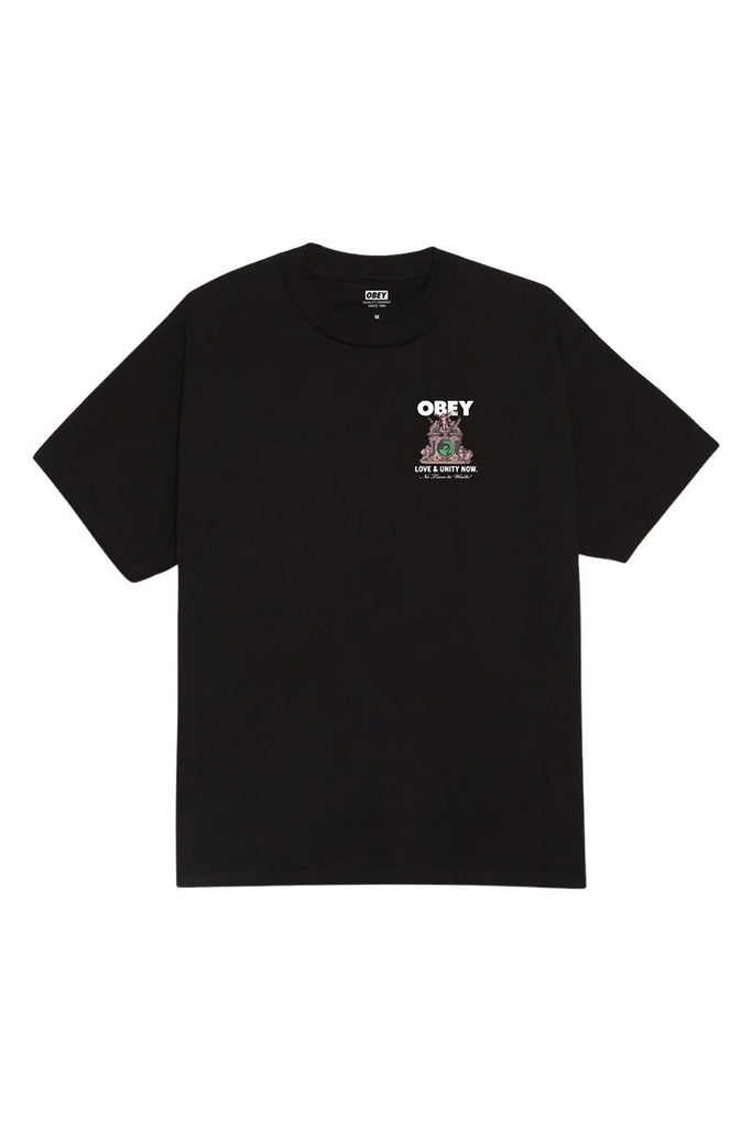 OBEY LOVE &amp; UNITY NOW T-SHIRT Black