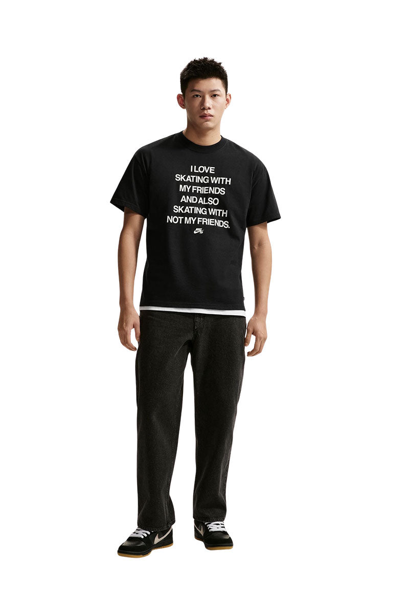 NIKE SB LOVE SKATING T-SHIRT  Black / White