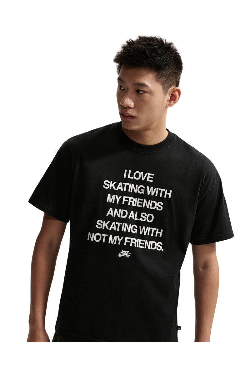 NIKE SB LOVE SKATING T-SHIRT  Black / White