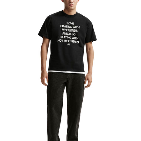 NIKE SB LOVE SKATING T-SHIRT  Black / White