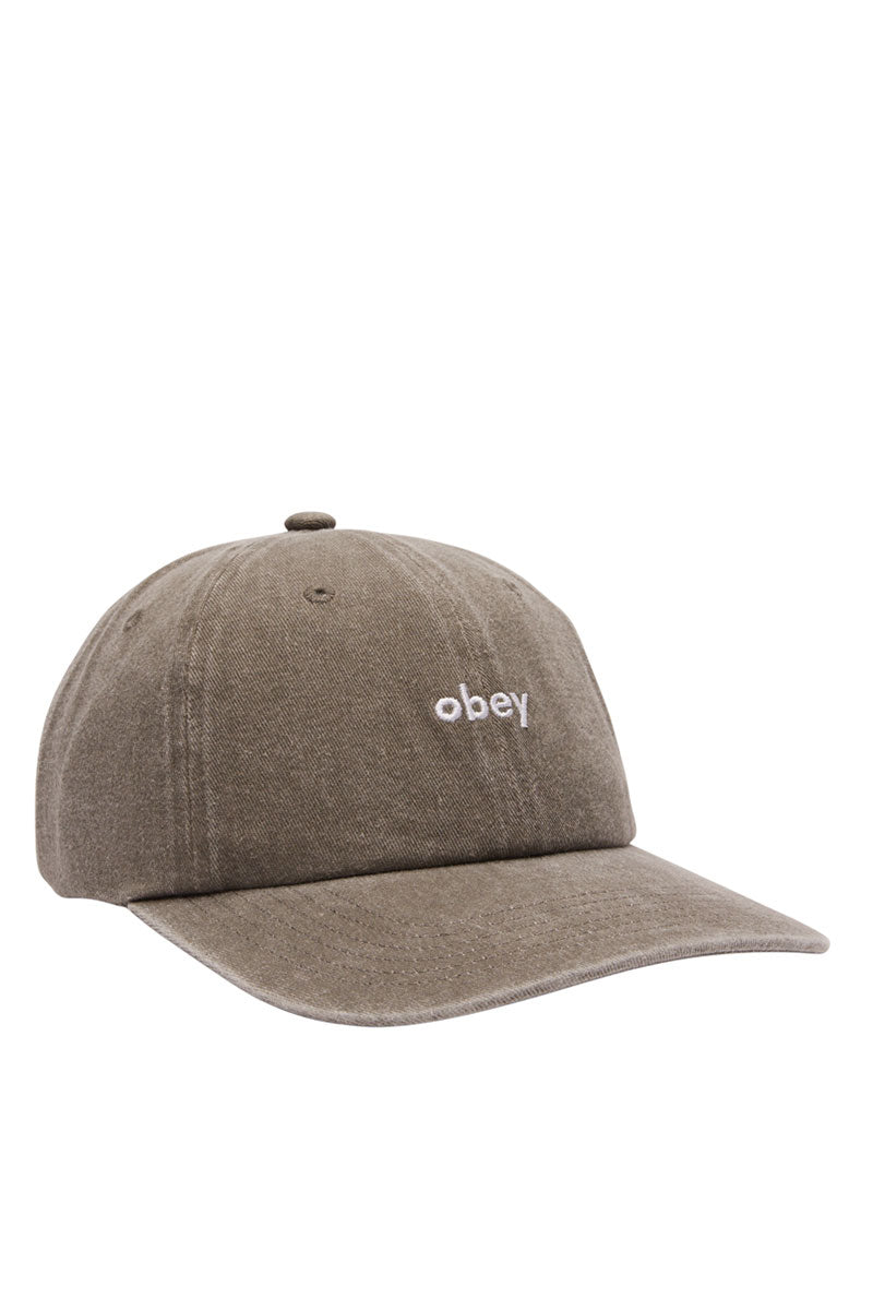 OBEY LOWERCASE PIGMENT 6PANEL CAP Olive
