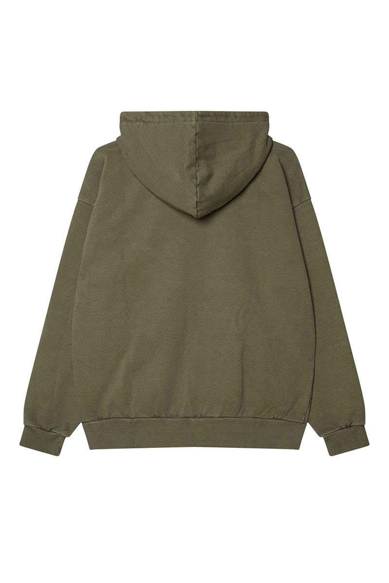 OBEY LOWERCASE ZIP HOODIE Pigment Deep Lichen Green