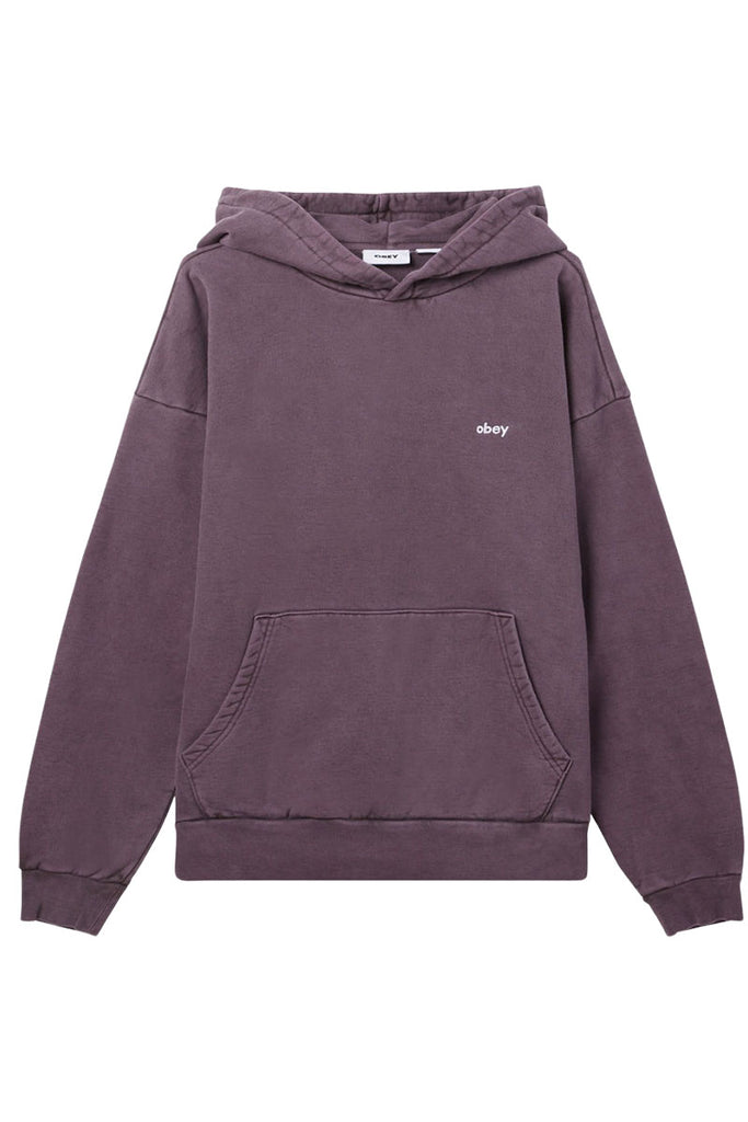 OBEY LOWERCASE PIGMENT HOOD Plum Perfect