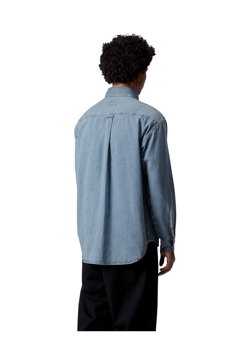 CARHARTT WIP L/S LUCAS SHIRT Blue Bleached