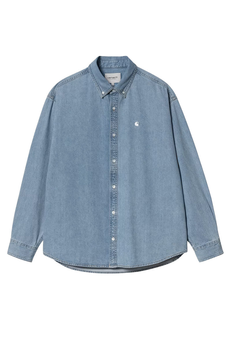 CARHARTT WIP L/S LUCAS SHIRT Blue Bleached