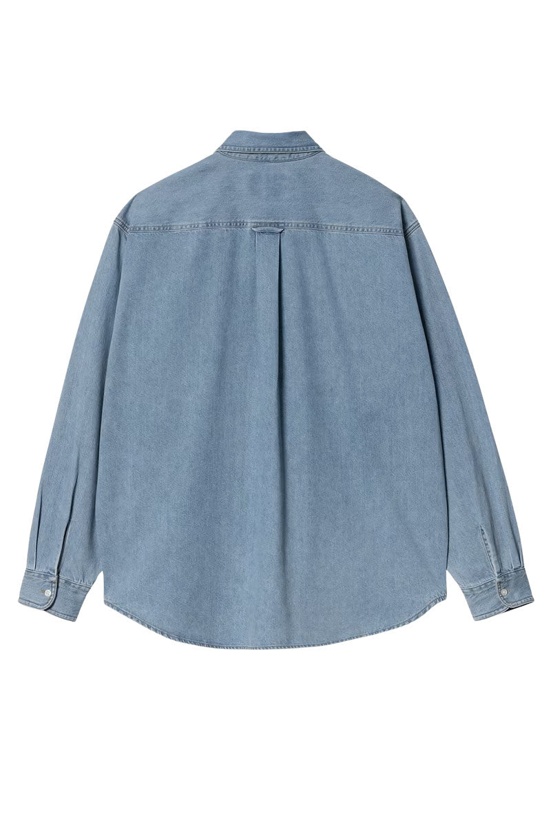 CARHARTT WIP L/S LUCAS SHIRT Blue Bleached