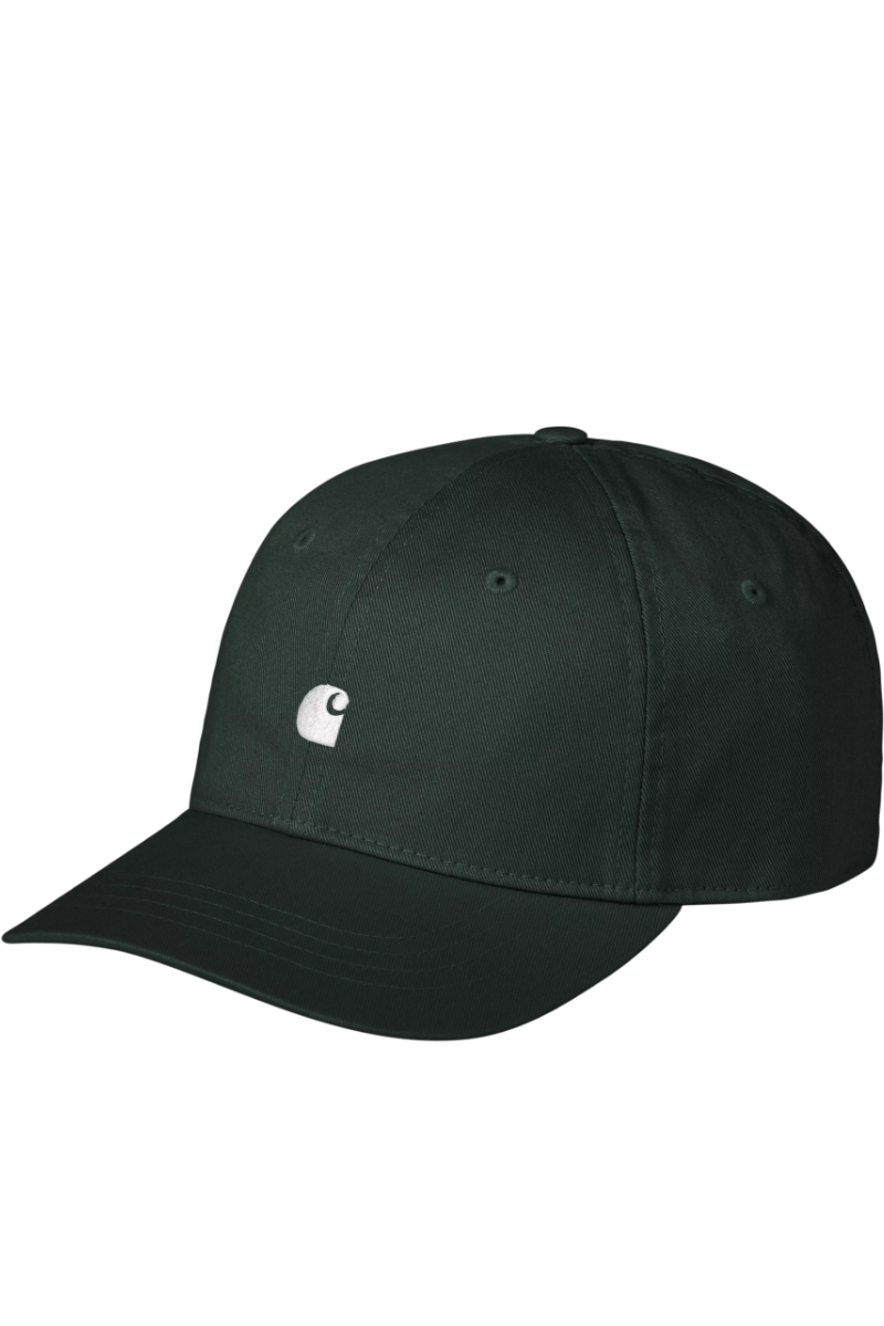 CARHARTT WIP MADISON LOGO CAP Dark Scarab / White