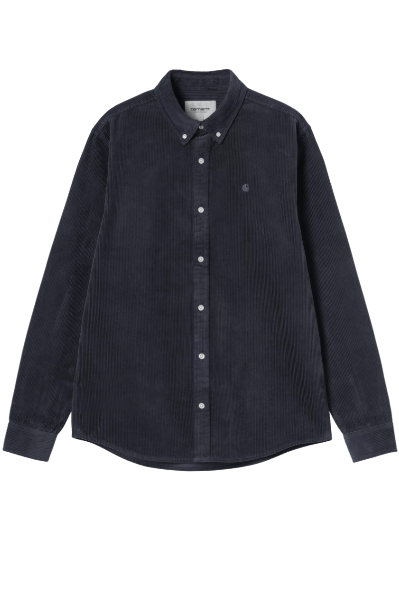 CARHARTT WIP L/S MADISON CORD SHIRT dark Navy