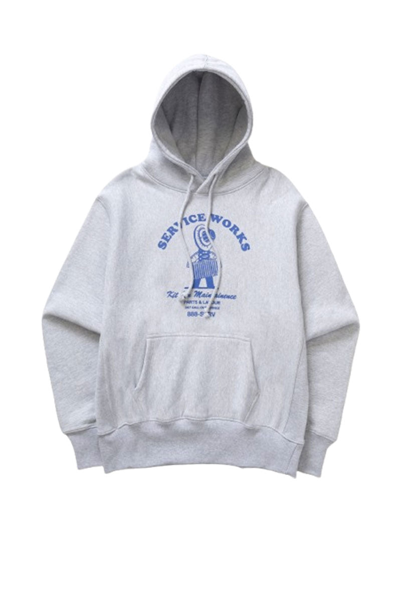 SERVICE WORKS MAINTENANCE HOODIE Heather Grey