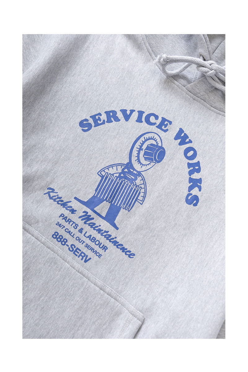 SERVICE WORKS MAINTENANCE HOODIE Heather Grey