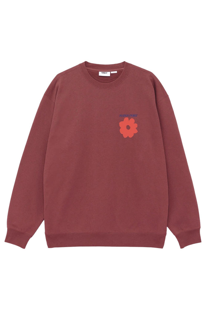 OBEY MAISON D'OBEY CREWNECK Mineral Red