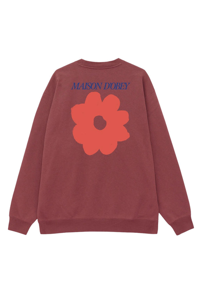 OBEY MAISON D'OBEY CREWNECK Mineral Red