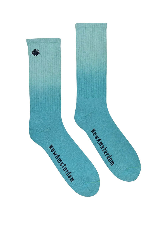 NEW AMSTERDAM GRADIENT LOGO SOCKS Marine Blue Dip Dye