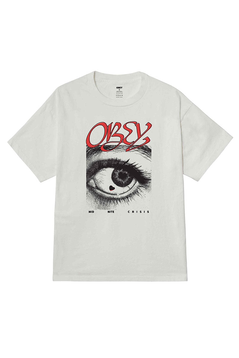 OBEY MIDNITE CRISIS T-SHIRT Pigment Vintage White