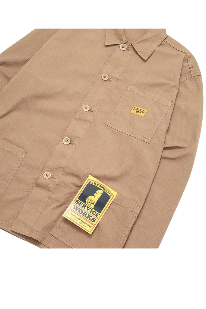 SERVICE WORKS RIPSTOP COVERALL JACKET Mink