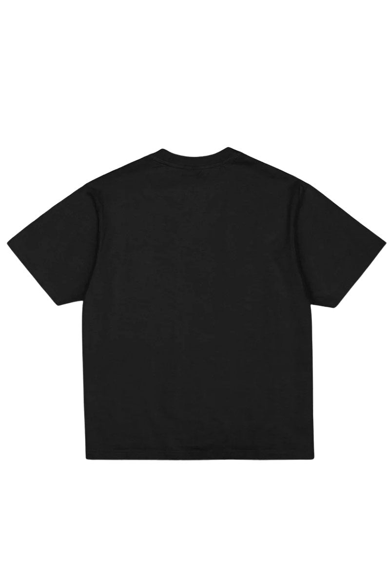 JACKER MIRROR MAZE GARMENT DYED CROP T-SHIRT Black