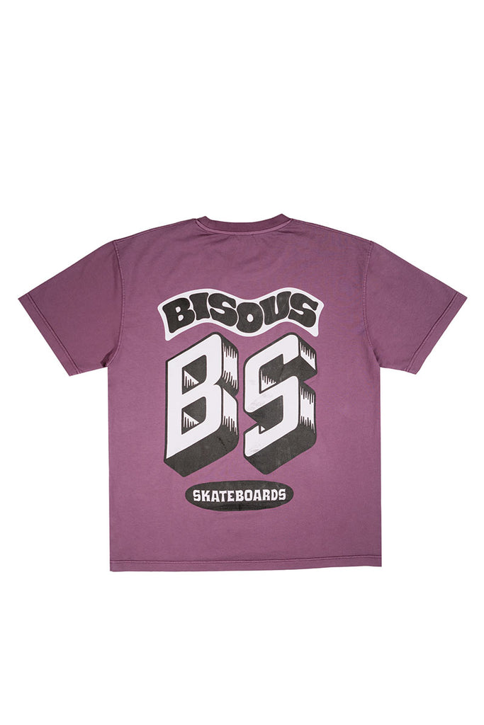 BISOUS SKATEBOARD T-SHIRT MONOGRAM Eggplant