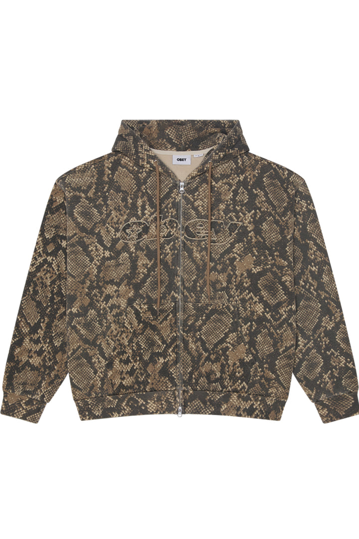 Sweat zippé à capuche Obey Moody imprimé serpent