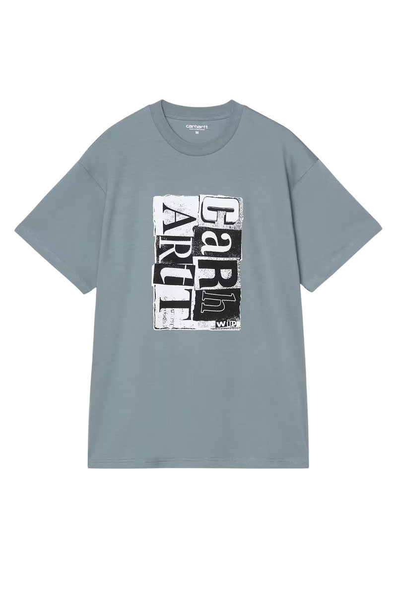 CARHARTT WIP MOVING LETTERPRESS T-SHIRT Velvet Blue